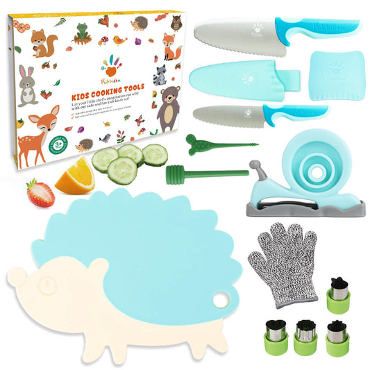 Cutting Board & Knife Set - Blue