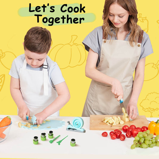 Cutting Board & Knife Set - Blue