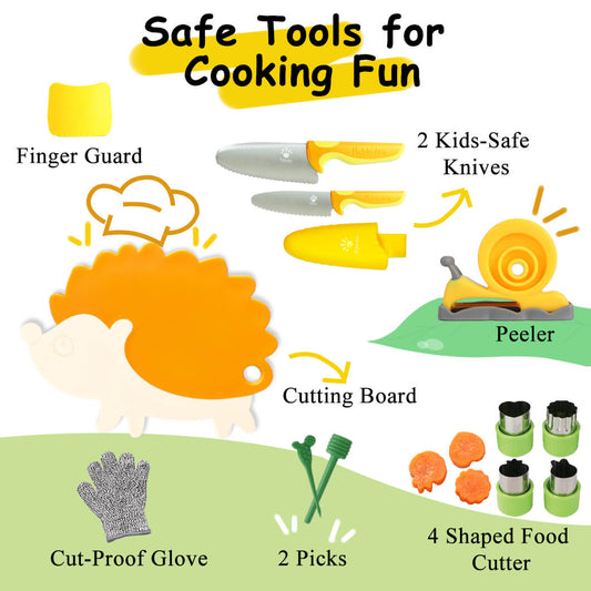 Cutting Board & Knife Set - Orange