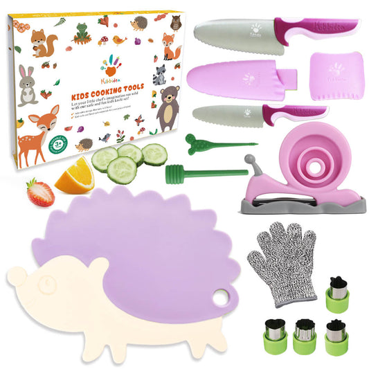 Cutting Board & Knife Set - Purple