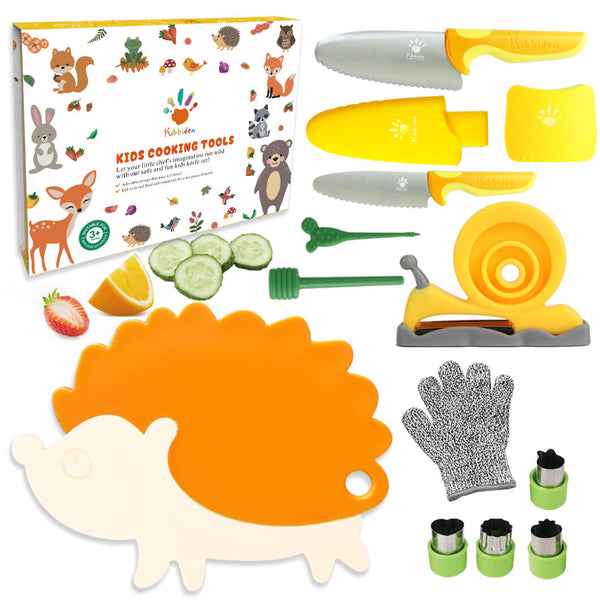 Cutting Board & Knife Set - Orange