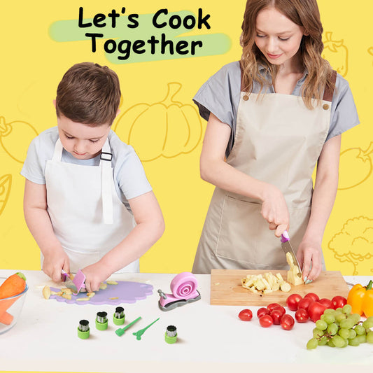 Couteau De Cuisine Kids en Plastique,Lot de 7 Couteaux de Cuisine pour  Enfants Sûr Coloré, Couteau à Pâtisserie pour[S323]
