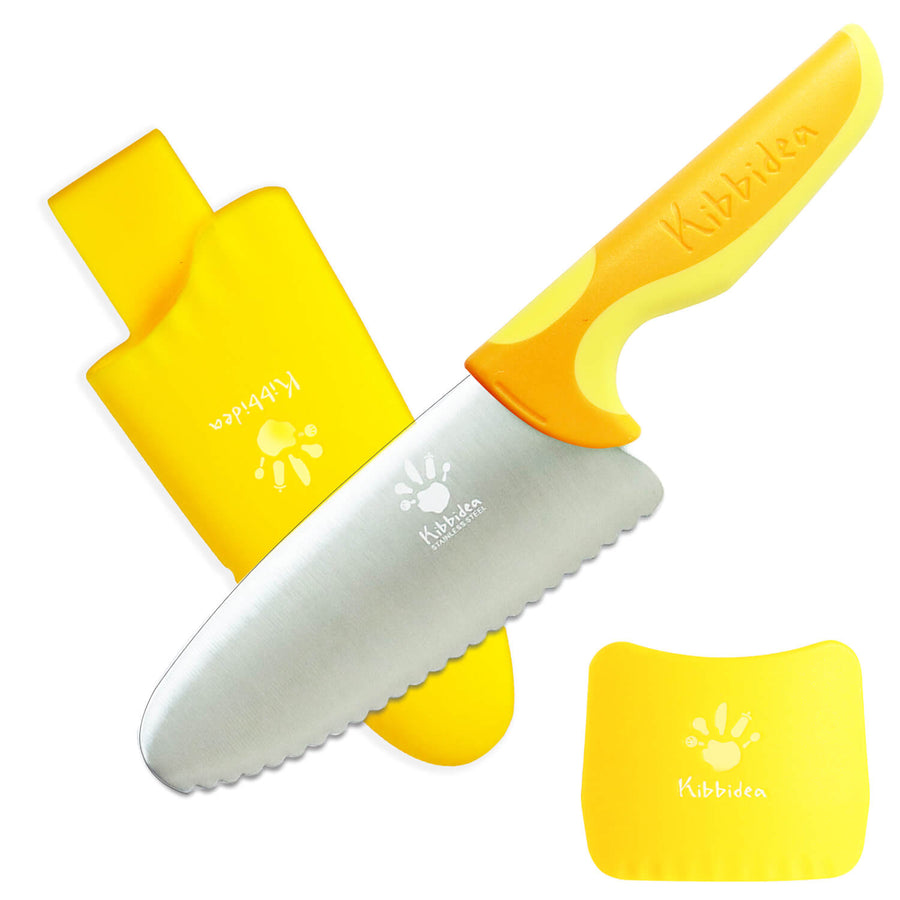 Ensemble de couteaux de chef sans danger pour les enfants Orange