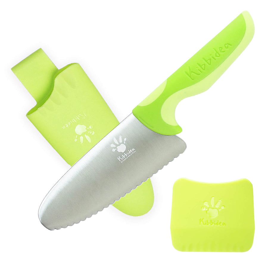 Ensemble de couteaux de chef sans danger pour les enfants Vert